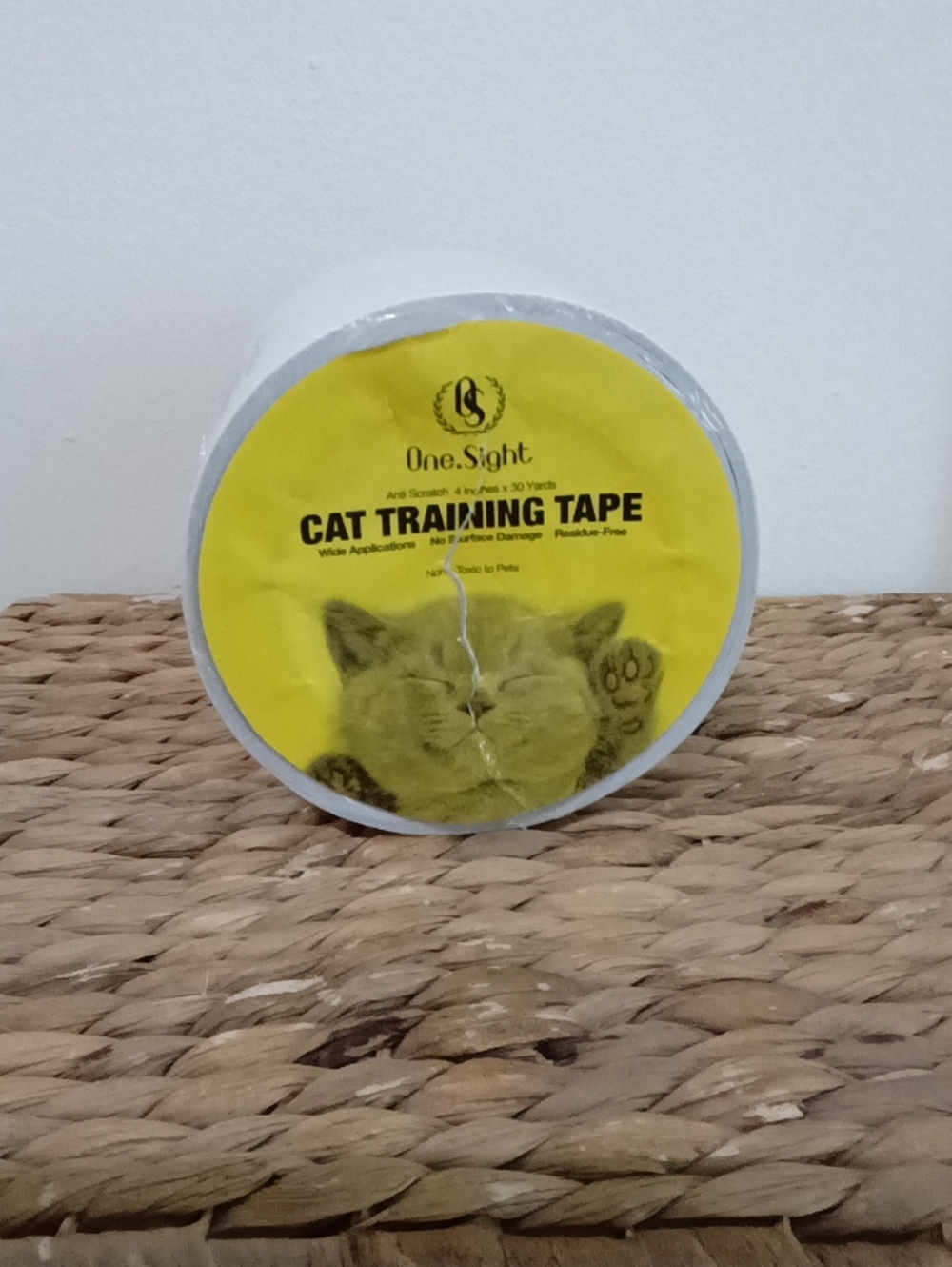 One Sight Anti Cat 😺 Scratch Tape, 4 inches x 30 Yards Transparent Clear Tape.